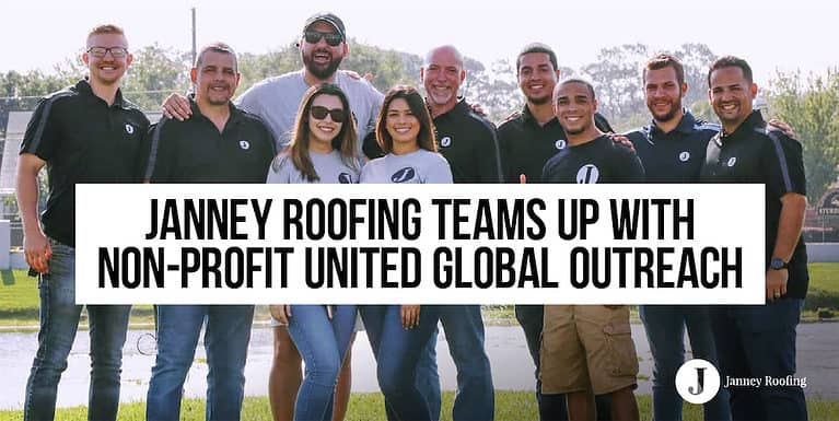 janney roofing teams up with non profit united global outreach