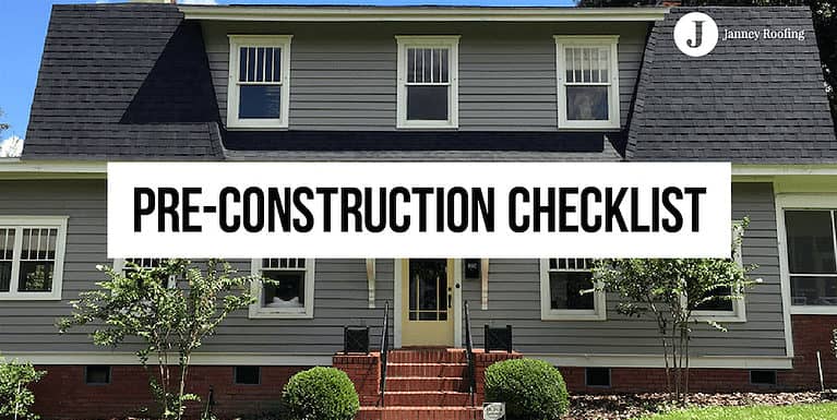 pre construction checklist