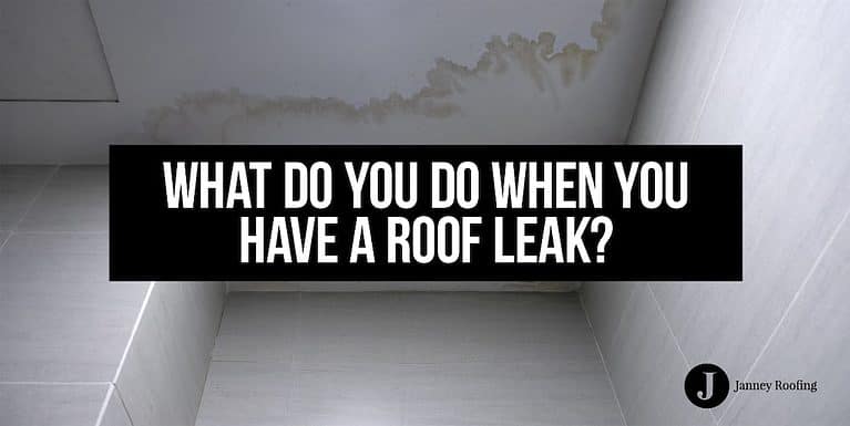what do you do when you have a roof leak