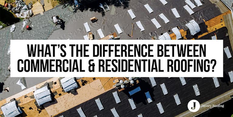 what's the difference between commercial and residential roofing