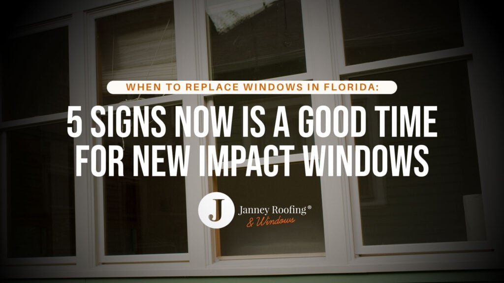 Impact window replacement signs in Florida